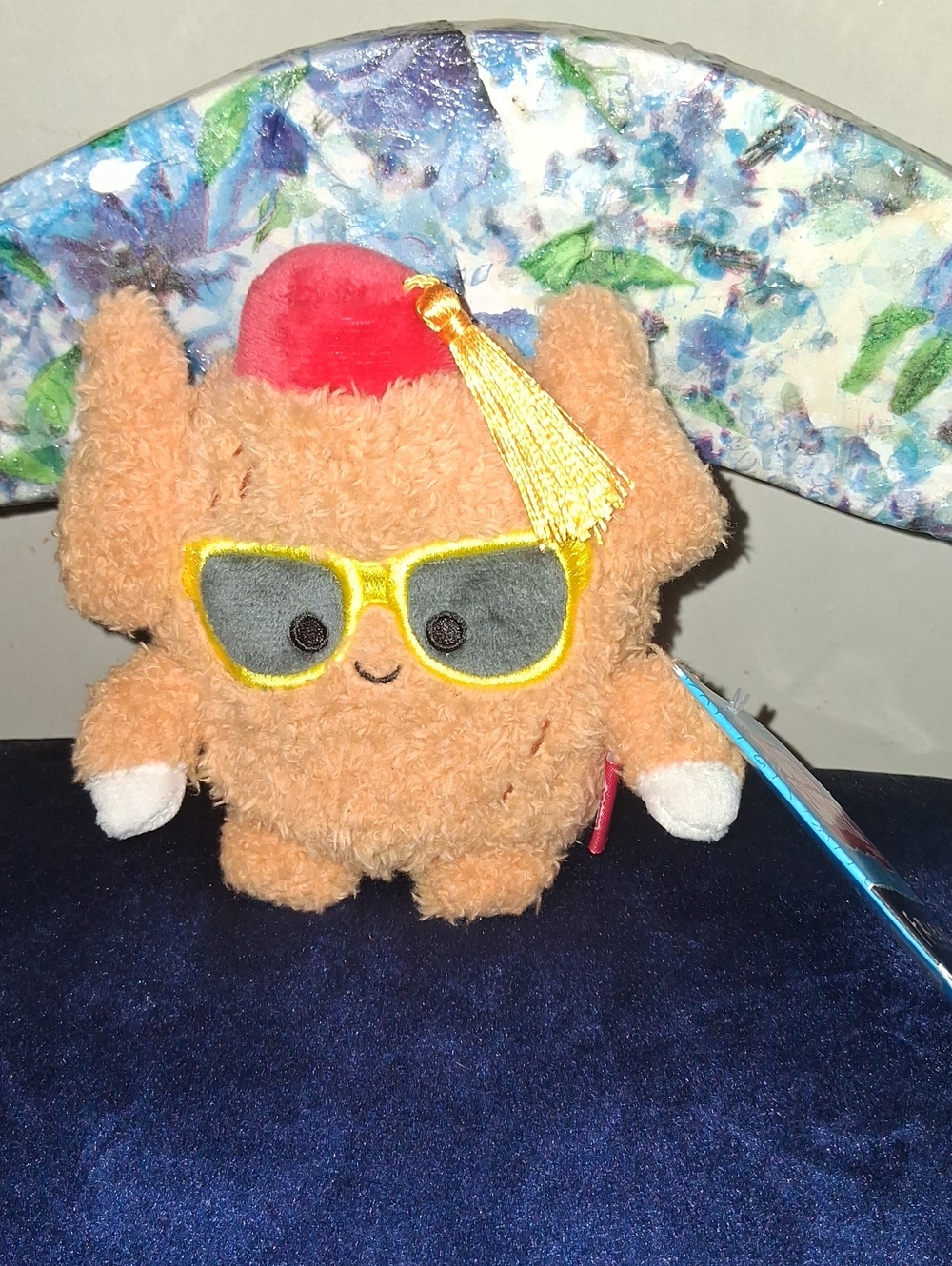 Cute Plush Chix with Red Fez and Yellow Sunglasses